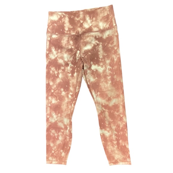 Banana Republic Pink Tie Dye High Rise 7/8 Pink Leggings Size Medium - Picture 2 of 9